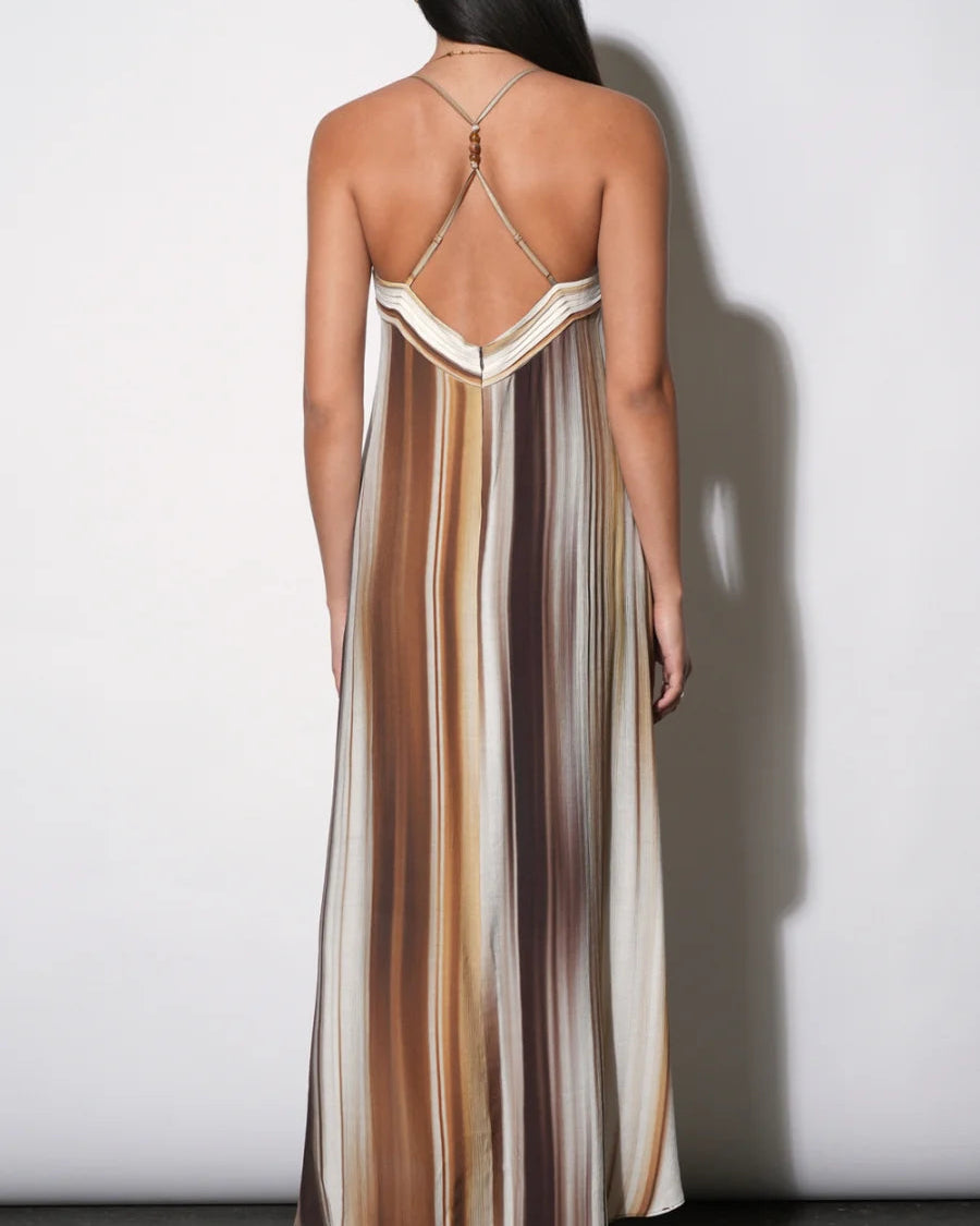 Greylin Stella Vertical Watercolor Maxi Dress