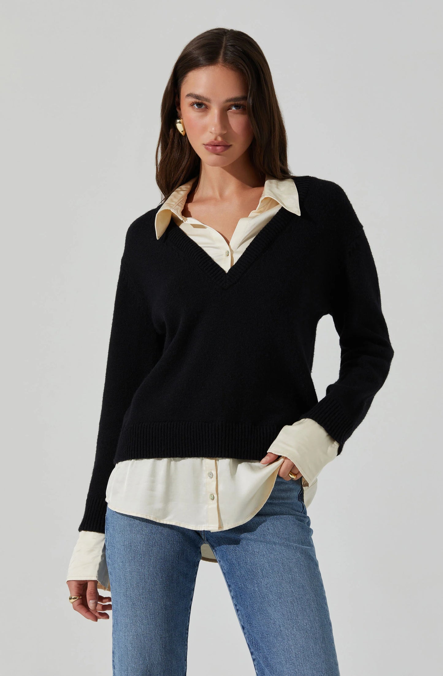 ASTR The Label Jianna Layered Sweater