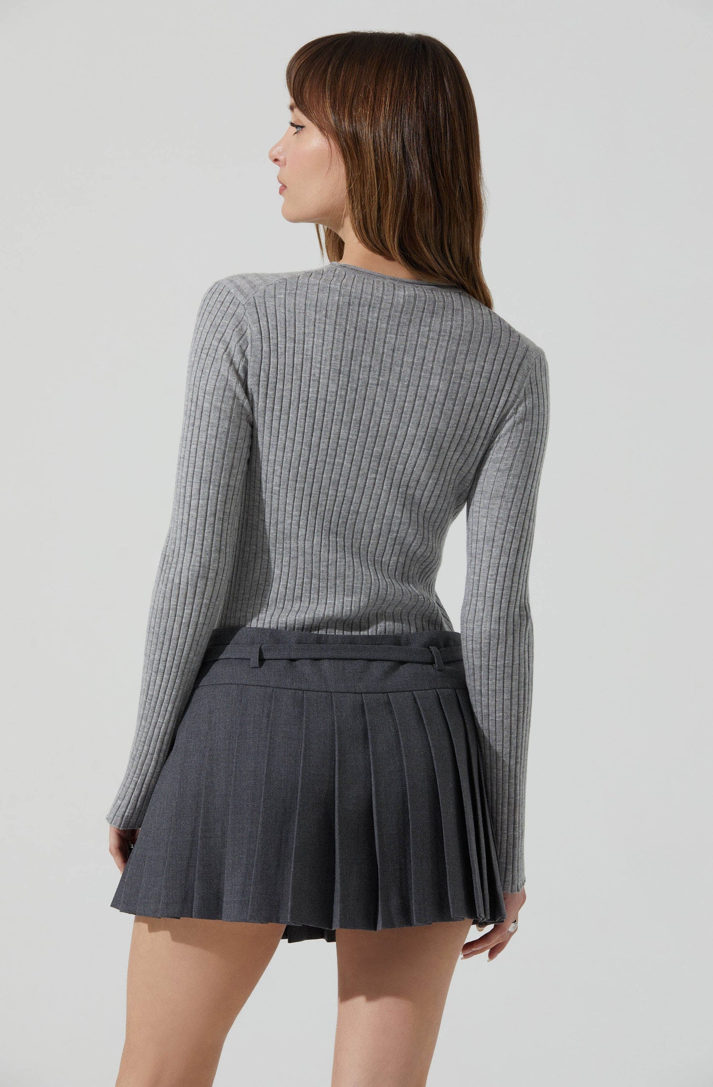 ASTR The Label Heather Grey Reece Sweater