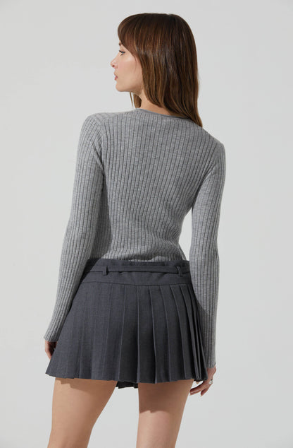 ASTR The Label Heather Grey Reece Sweater