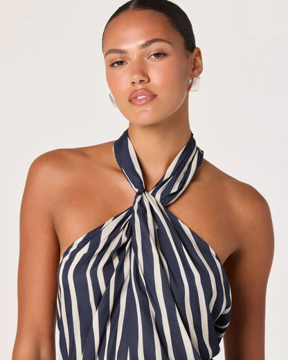ASTR The Label Cira Twist-Front Halter Top
