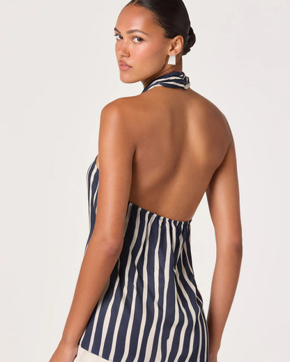 ASTR The Label Cira Twist-Front Halter Top