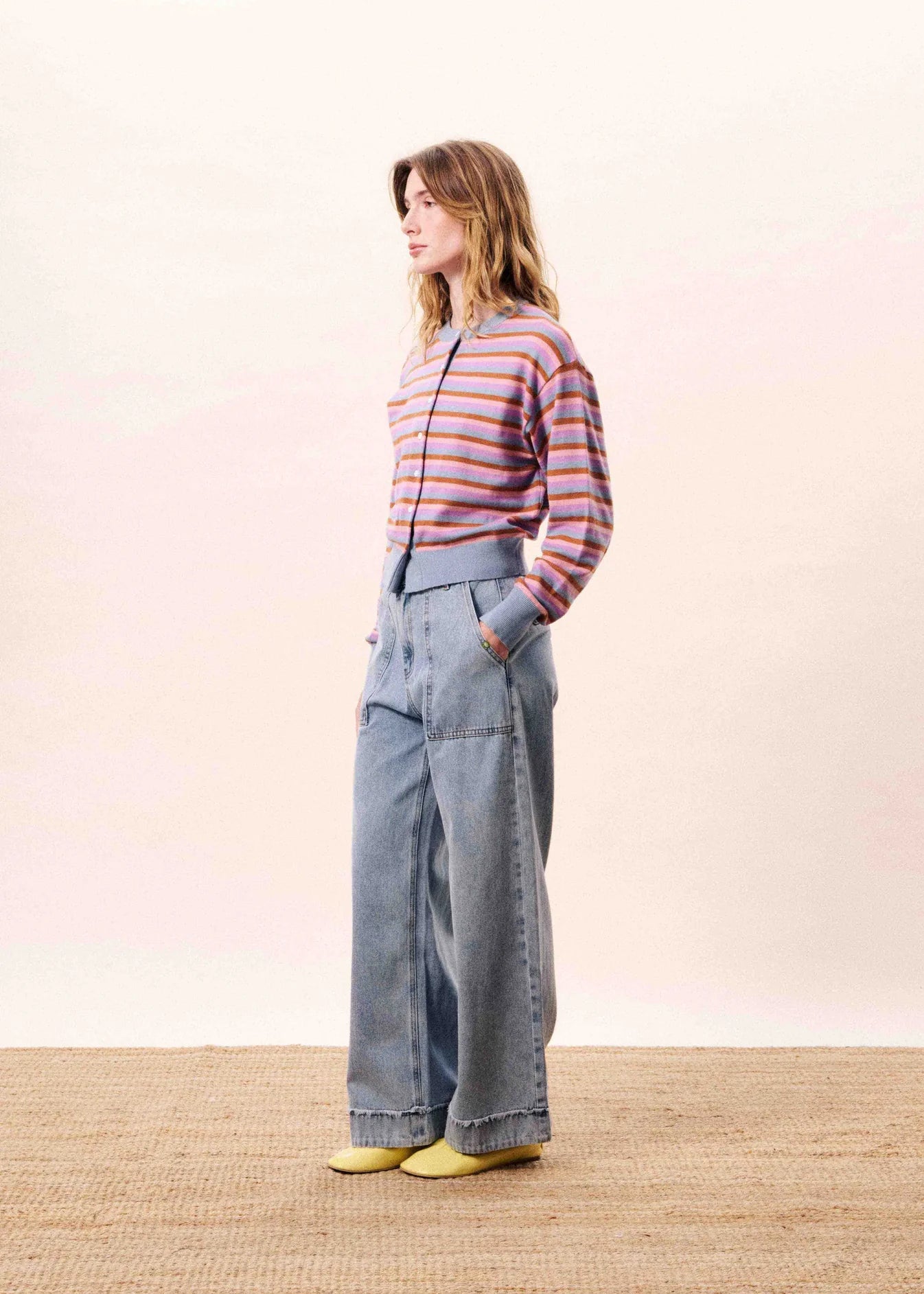 FRNCH Adria Striped Cardi