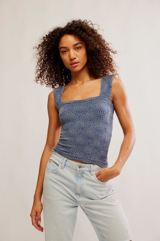 Free People Indigo Pura Love Letter Cami