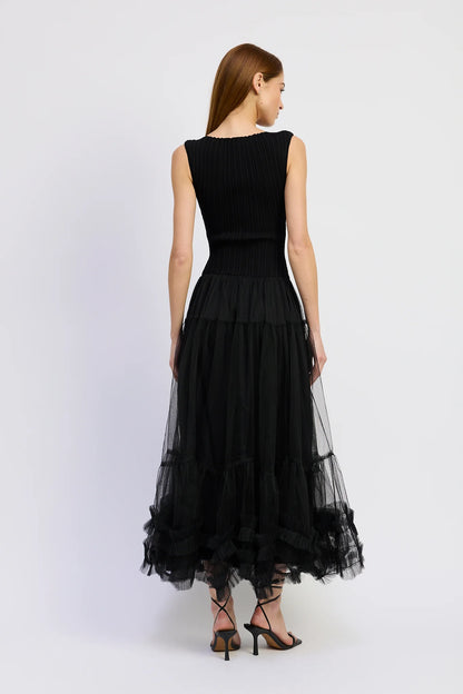 En Saison Darcy Mixed Media Maxi Dress