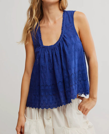 Free People Marina Eyelet Tank