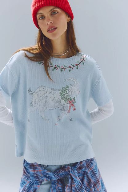 Free People Merry Meowy Tee
