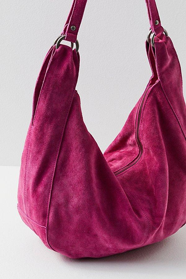 Free People Fuchsia Roma Suede Tote