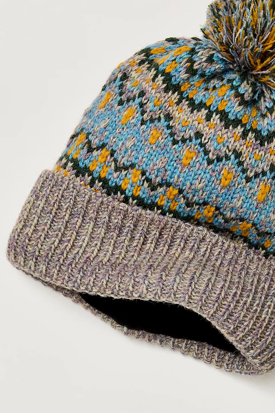 Free People First Frost Fairisle Pom Beanie