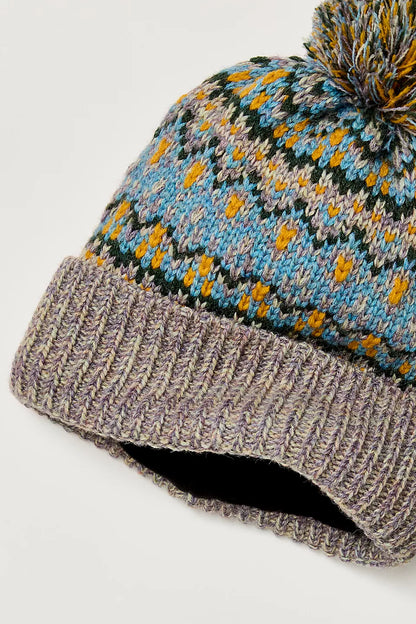 Free People First Frost Fairisle Pom Beanie