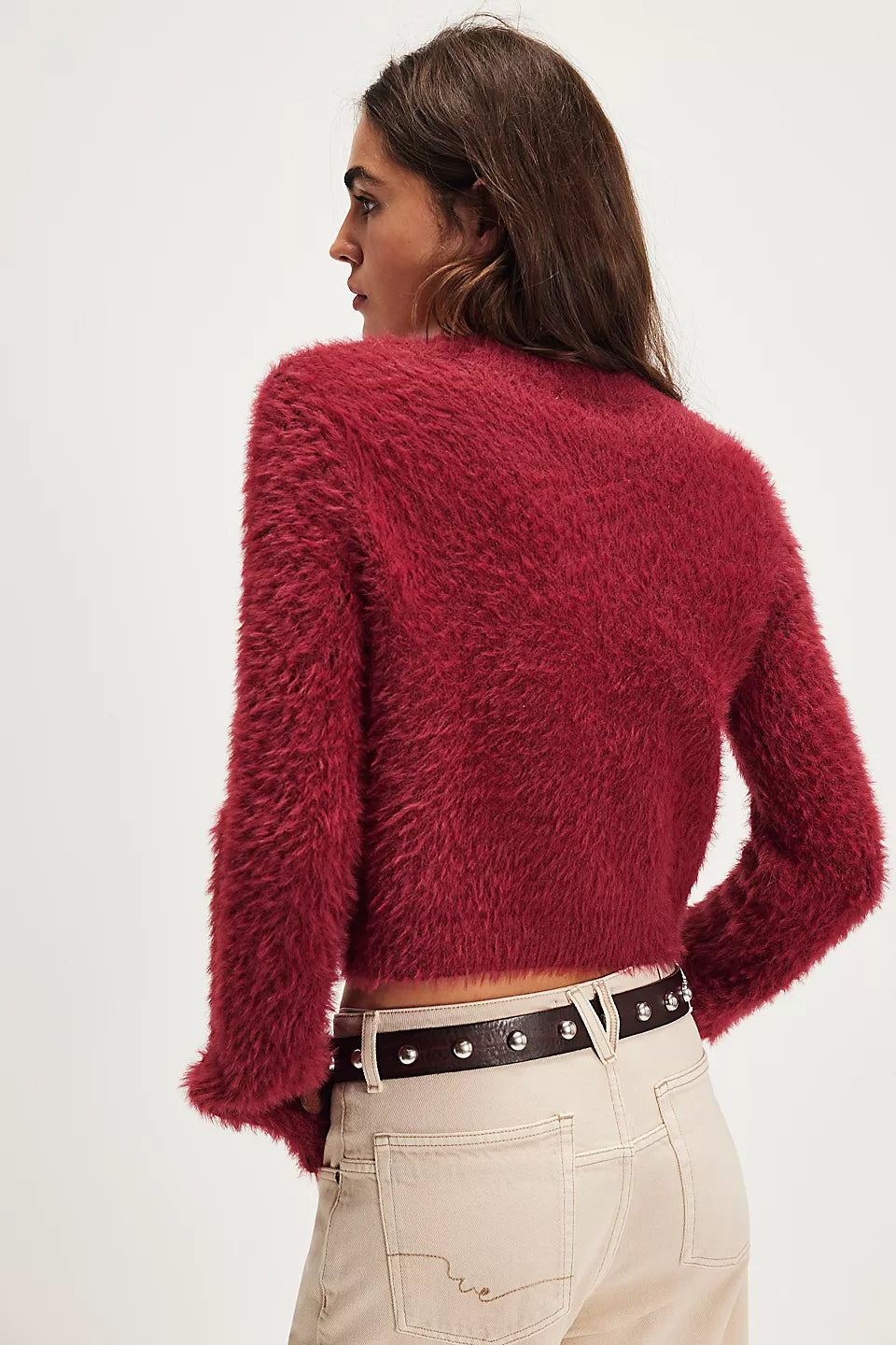 Free People Aged Red Celeste Cardi