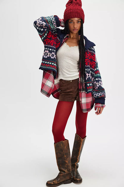 Free People Festive Snowdrift Cardigan