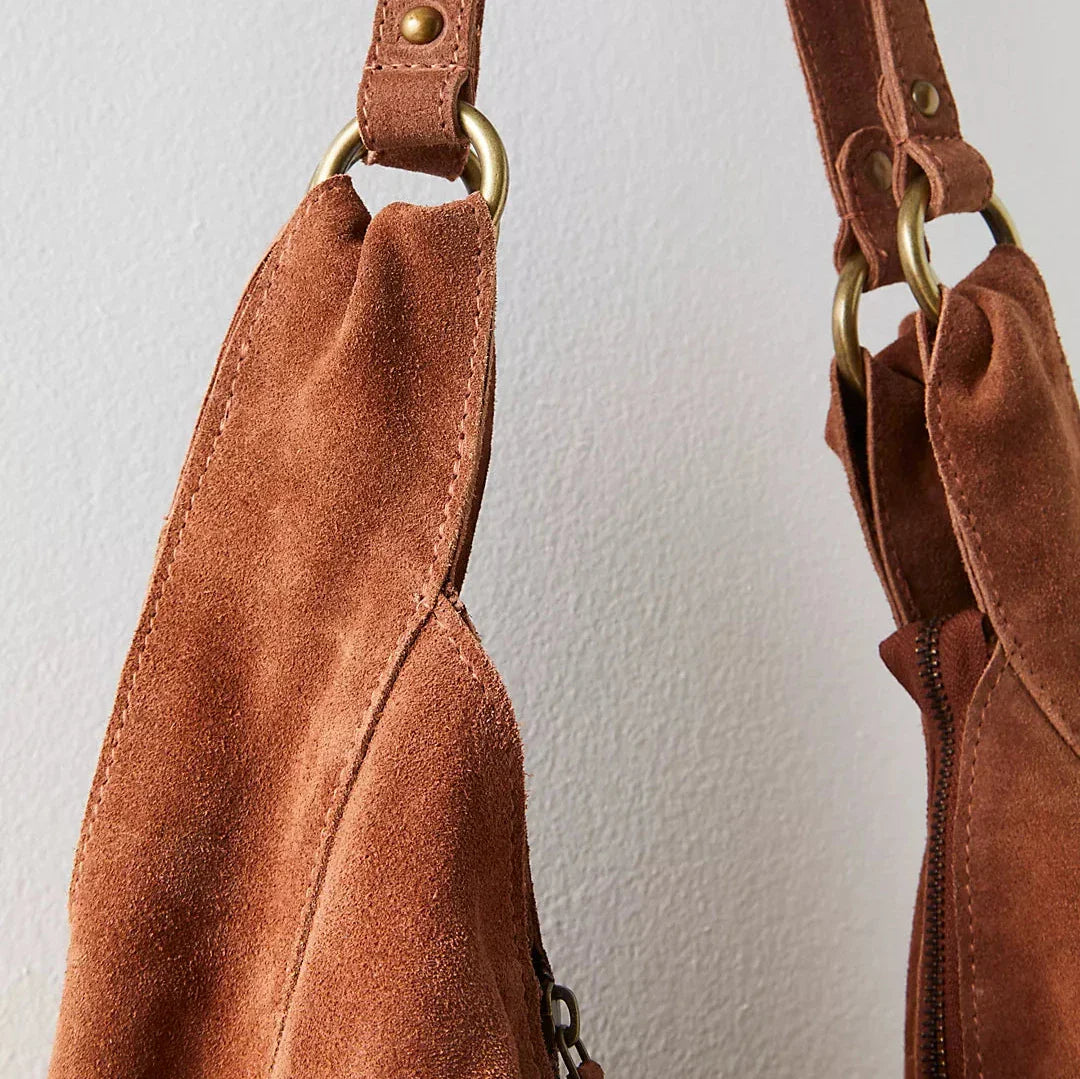 Free People Rust Roma Suede Tote