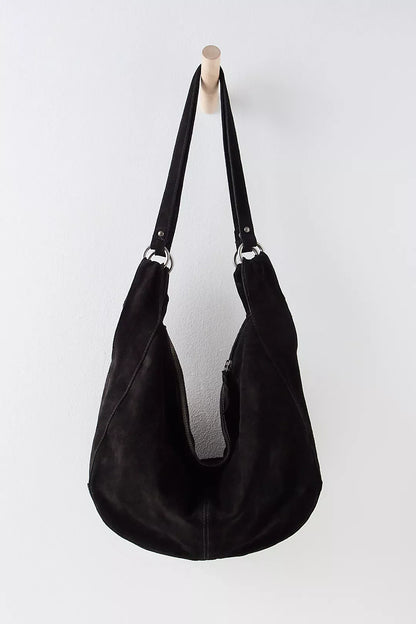 Free People Black Roma Suede Tote